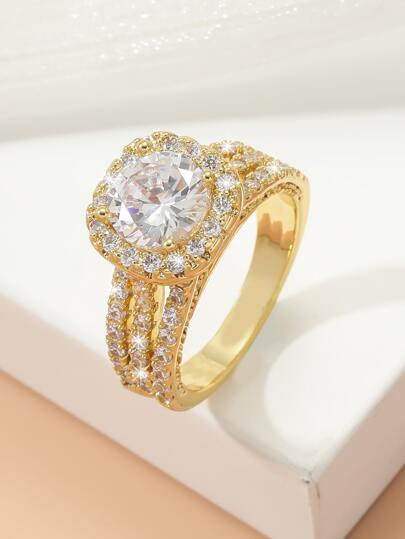 Cubic Zirconia Decor Ring