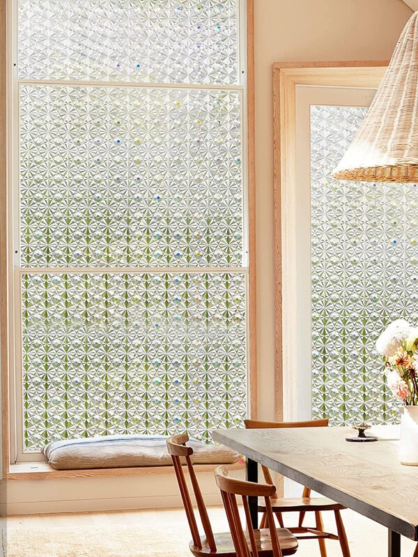 Rainbow Window Film 3D Ecology Glass Vinyl For Home Static Cling