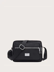 Minimalist Mini Crossbody Bag - Black - View 1