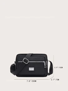 Minimalist Mini Crossbody Bag - Black - View 6