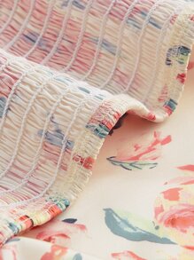 SHEIN MOD Floral Print Tie Backless Halter Top