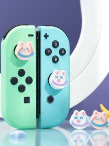 GeekShare 4pcs Cat Design Button Cover Compatible With Nintendo Switch/Oled/Lite - Multicolor - View 1