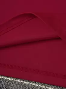 Hombres Camiseta unicolor de cuello redondo