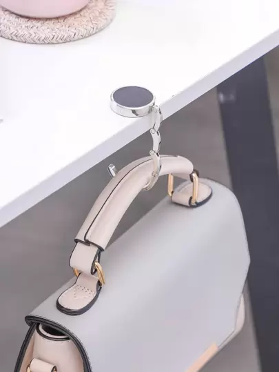 QYeah 1pc Random Fashion Bag Holder Handbag Hanger Folding Hook Holder Portable Key Ring Rack Table Hook Hardware Travel Outdoor Storage