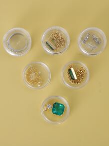 3 piezas Caja de almacenamiento de joya transparente - transparente - Ver 3