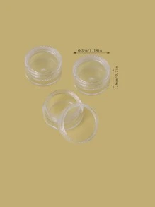 3 piezas Caja de almacenamiento de joya transparente - transparente - Ver 4