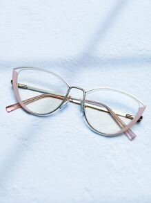 Cat Eye Women's Fashionable Design Glasses - Multicolor - View 1