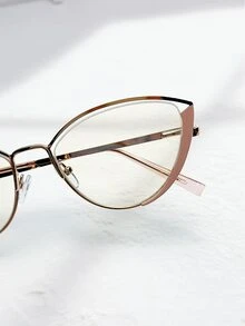 Cat Eye Women's Fashionable Design Glasses - Multicolor - View 4