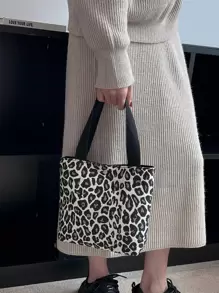 Leopard Print Square Bag, Leopard Print Bag - Multicolor - View 2