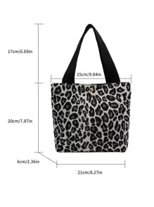 Leopard Print Square Bag, Leopard Print Bag - Multicolor - View 3