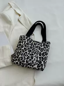 Leopard Print Square Bag, Leopard Print Bag - Multicolor - View 7