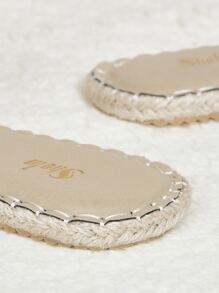 Rhinestone Decor Espadrille Slide Sandals - Royal Blue - View 3