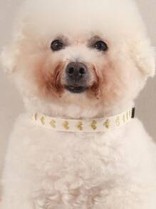 1pc Heart Pattern Jacquard Soft Pet Collar, Suitable For Small Cats And Dogs For Indoor And Outdoor Use (Not Suitable For Large Dogs) - Multicolor - View 3