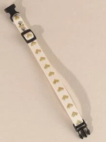 1pc Heart Pattern Jacquard Soft Pet Collar, Suitable For Small Cats And Dogs For Indoor And Outdoor Use (Not Suitable For Large Dogs) - Multicolor - View 8