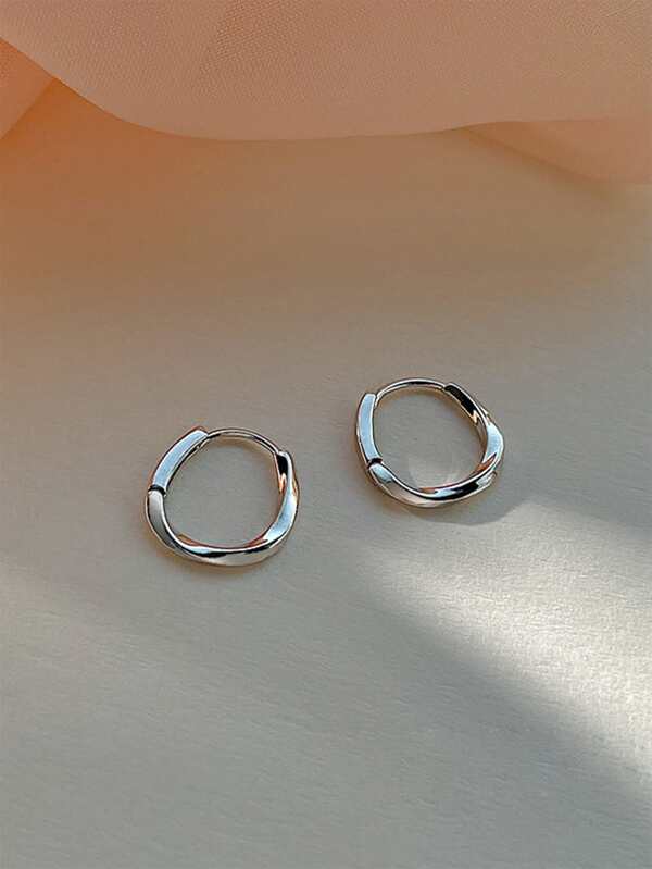 Twist Design Hoop Earrings SHEIN USA