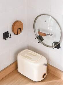 1pc No-Drill Sponge Holder,Wall Mount Sponge Rack,Stainless Steel Sink Drain Rack,Random Color - Black - View 4