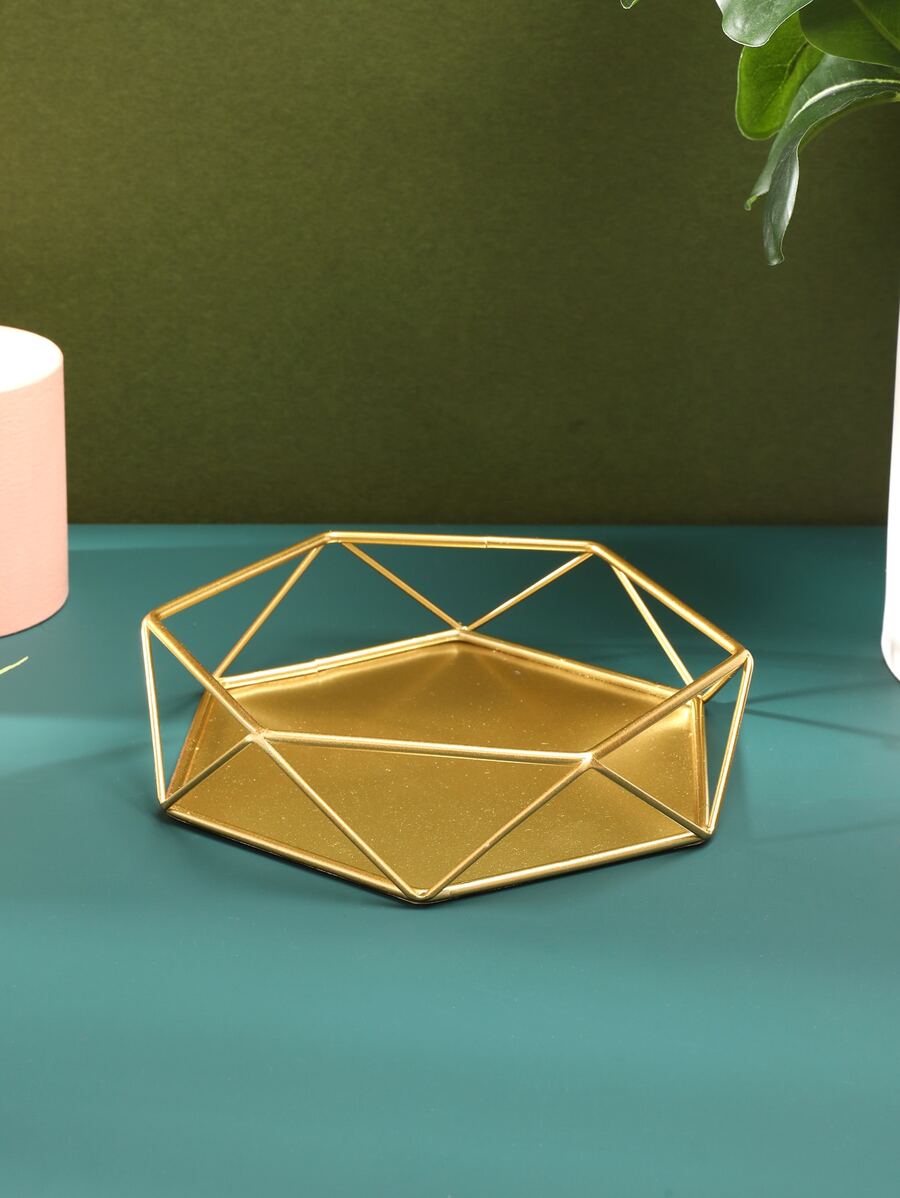 Khay trang sức thiết kế hình học 1 cái - Vàng - Xem 1
