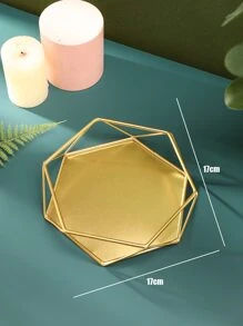 Khay trang sức thiết kế hình học 1 cái - Vàng - Xem 5