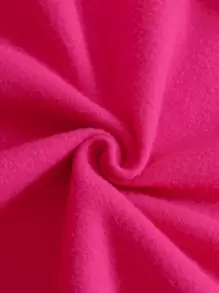 INAWLY Letter Graphic Zip Up Drawstring Thermal Hoodie & Track Shorts Fall Cloth For Women - Hot Pink - View 7