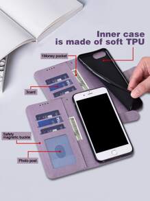 Tree Embossed Flip Phone Case - Purple - View 5