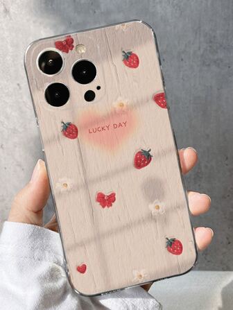 Strawberry & Flower Pattern Phone Case