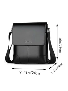 Học sinh trung học Đại học Sinh viên năm nhất túi đeo chéo đa chức năng túi đeo vai túi thông thường Túi vuông dập chữ nam, Túi xách Túi đi học, Cao đẳng, Ngoài trời, Thể thao, Đi lại - màu đen - Xem 3