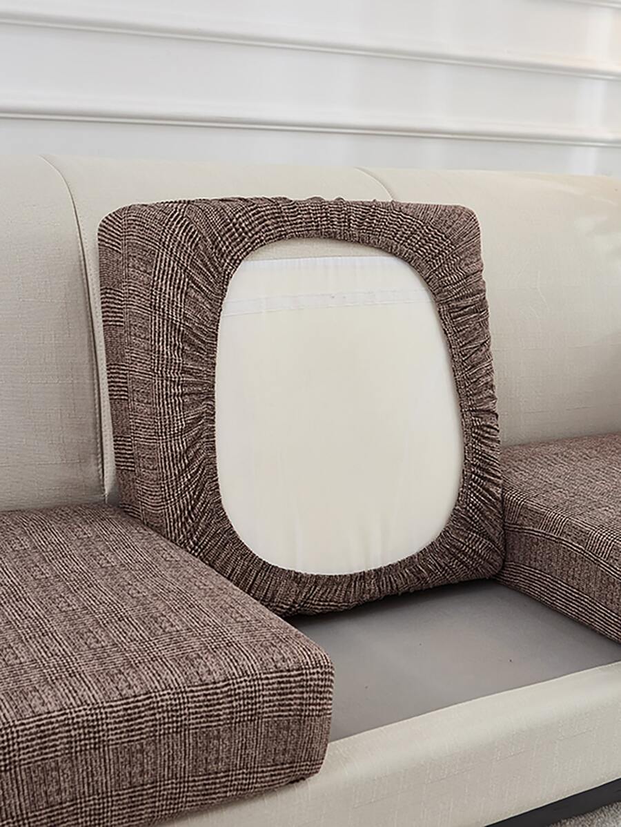 1 Họa Tiết Kẻ Sọc Co Giãn Bọc Ghế Sofa, Polyester Hiện Đại Bọc Ghế Sofa Cho Gia Đình - Cà phê nâu - Xem 1
