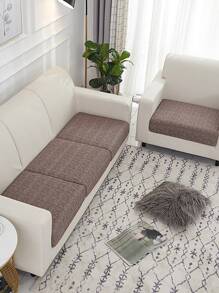 1 Họa Tiết Kẻ Sọc Co Giãn Bọc Ghế Sofa, Polyester Hiện Đại Bọc Ghế Sofa Cho Gia Đình - Cà phê nâu - Xem 2