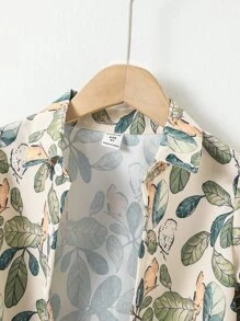 Toddler Boys Plants Print Shirt & Pants Without Tee - Multicolor - View 4