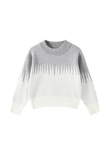 Niños Jersey con patrón de cheurón de dos tonos - Multicolor - Ver 1