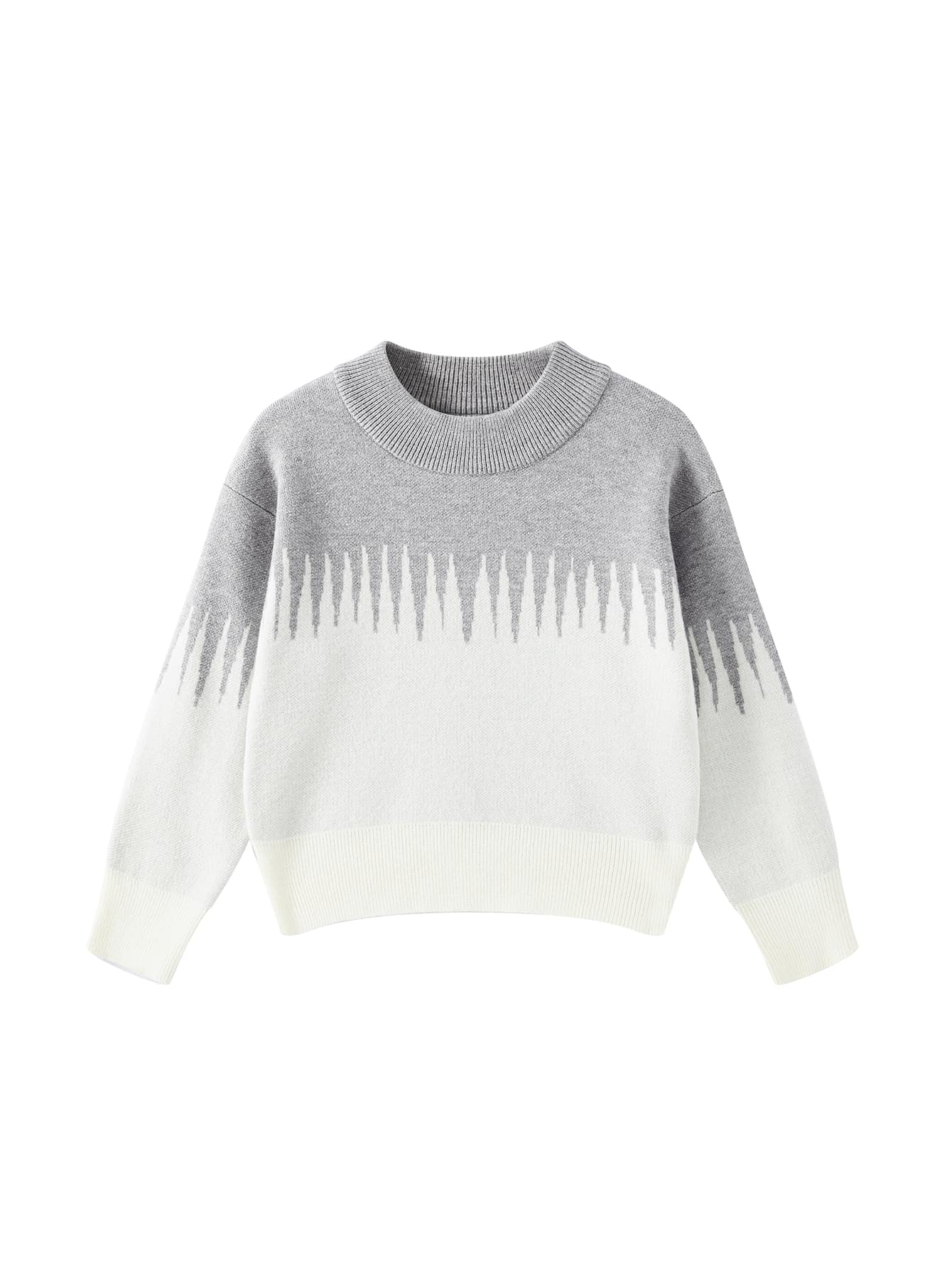 Niños Jersey con patrón de cheurón de dos tonos - Multicolor - Ver 1