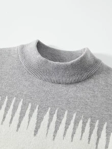 Niños Jersey con patrón de cheurón de dos tonos - Multicolor - Ver 7