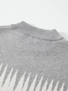Niños Jersey con patrón de cheurón de dos tonos - Multicolor - Ver 8