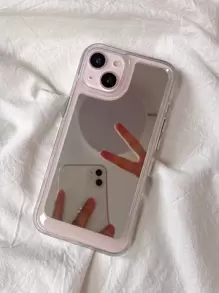 Apple Space Case Acrylic Mirror Transparent Edge PC Phone Case Compatible With Iphone 16/16Pro/16Plus/16Promax/15/14/13/12/11 Waterproof Shockproof Anti-Fall Scratch Resistant