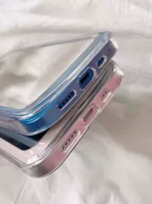 Apple Space Case Acrylic Mirror Transparent Edge PC Phone Case Compatible With Iphone 16/16Pro/16Plus/16Promax/15/14/13/12/11 Waterproof Shockproof Anti-Fall Scratch Resistant