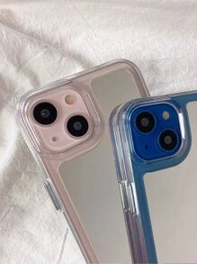 Apple Space Case Acrylic Mirror Transparent Edge PC Phone Case Compatible With Iphone 16/16Pro/16Plus/16Promax/15/14/13/12/11 Waterproof Shockproof Anti-Fall Scratch Resistant