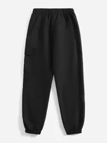 SHEIN 青少年男孩標語圖案蓋袋口貨物褲