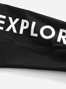 SHEIN 青少年男孩標語圖案蓋袋口貨物褲