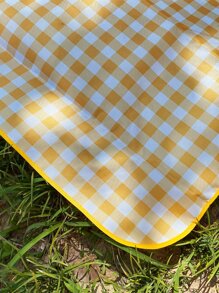 1pc Gingham Pattern Mat dã ngoại không thấm nước, chăn dã ngoại polyester hiện đại cho cắm trại ngoài trời cho du lịch - Nhiều màu - Xem 3