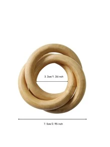 2pcs Layered Napkin Ring - Khaki - View 4