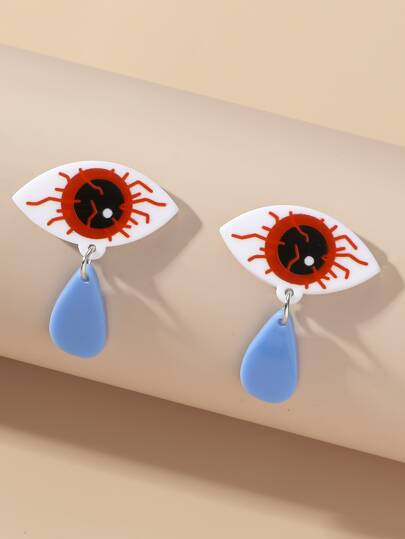 Halloween Eye & Water Drop Earrings