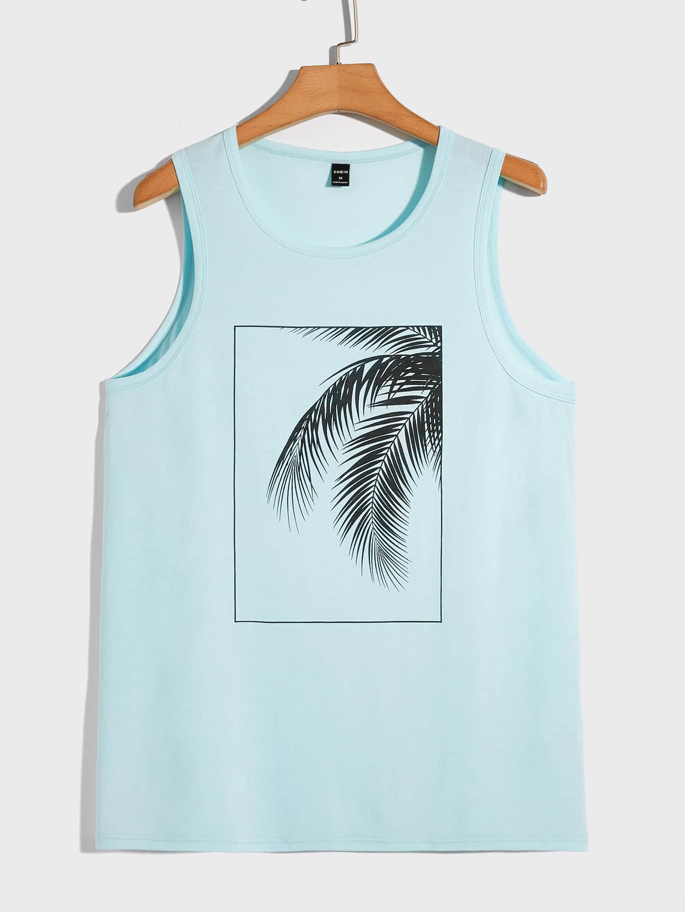 Manfinity VCAY Men Tropical Print Tank - Mint Blue - View 1