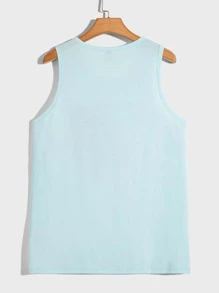 Manfinity VCAY Men Tropical Print Tank - Mint Blue - View 2