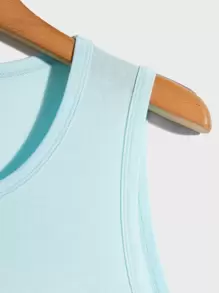 Manfinity VCAY Men Tropical Print Tank - Mint Blue - View 3