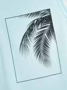 Manfinity VCAY Men Tropical Print Tank - Mint Blue - View 4