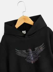 SHEIN Bộ hai mảnh Trai Thú vật Giải trí - màu đen - Xem 5