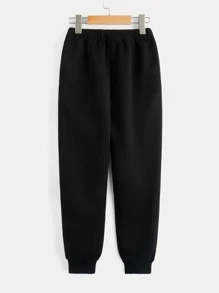 SHEIN Bộ hai mảnh Trai Thú vật Giải trí - màu đen - Xem 6