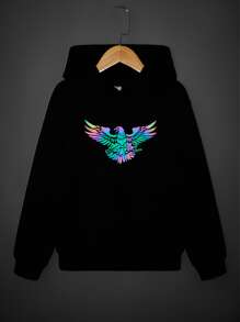 SHEIN Bộ hai mảnh Trai Thú vật Giải trí - màu đen - Xem 9