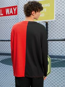 THE BATMAN | SHEIN Men Figure Graphic Two Tone Tee - Multicolor - View 2