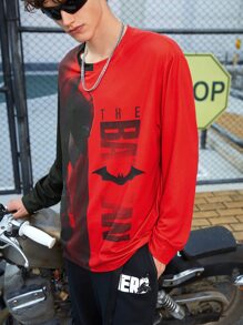 THE BATMAN | SHEIN Men Figure Graphic Two Tone Tee - Multicolor - View 6